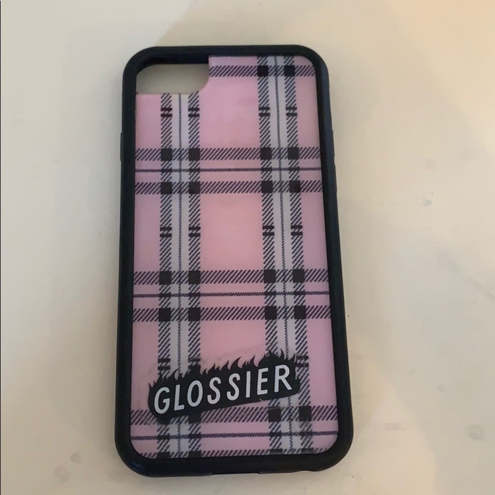 pink plaid wildflower case